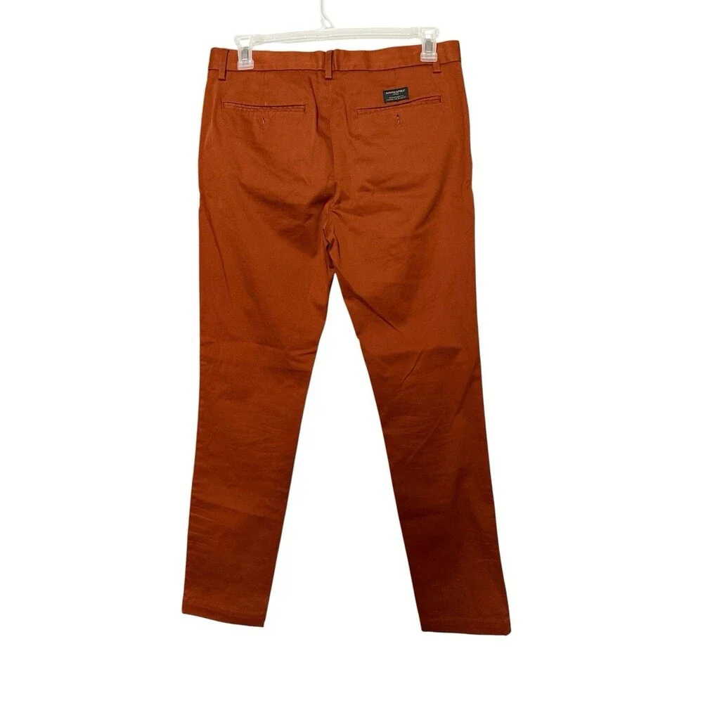 Banana Republic Fulton Skinny Fit Rust Brown Stretch Chino Pants Men’s 33x34